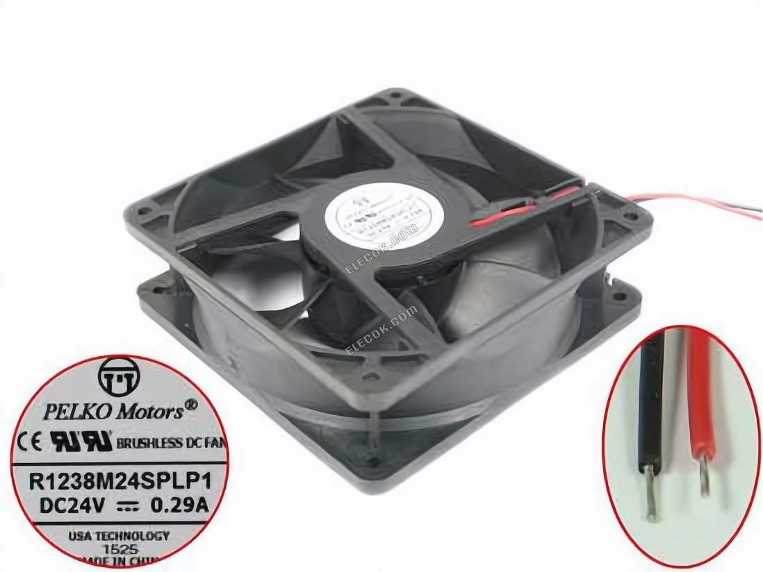 PELKO MOTORS R1238M24SPLP1 24V 0.29A 12038 2wires Fan 