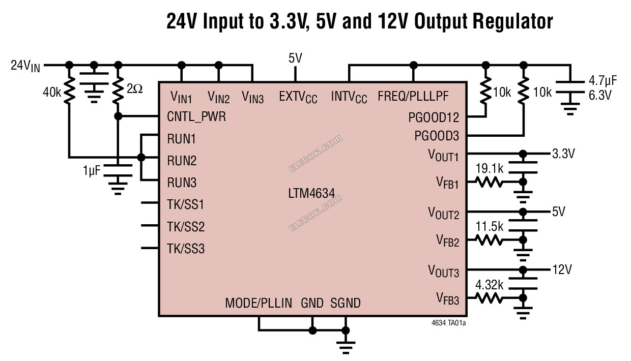 LTM4634EY#PBF Analog Devices Switching Regulators & Controllers - 1 Tray (119 pcs)