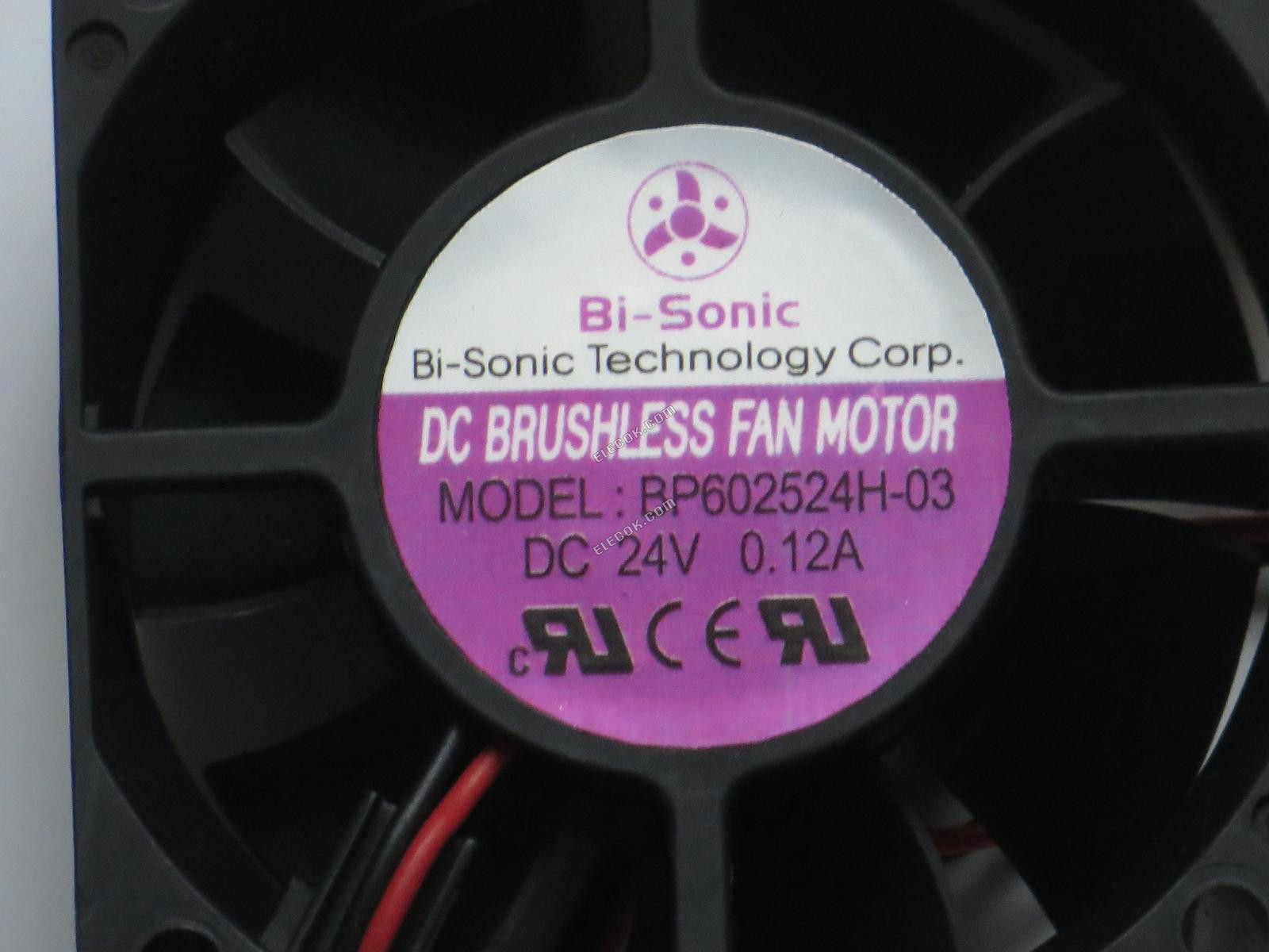 Bi-Sonic BP602524H-03 24V 0,12A 2 fili Ventola Di Raffreddamento 
