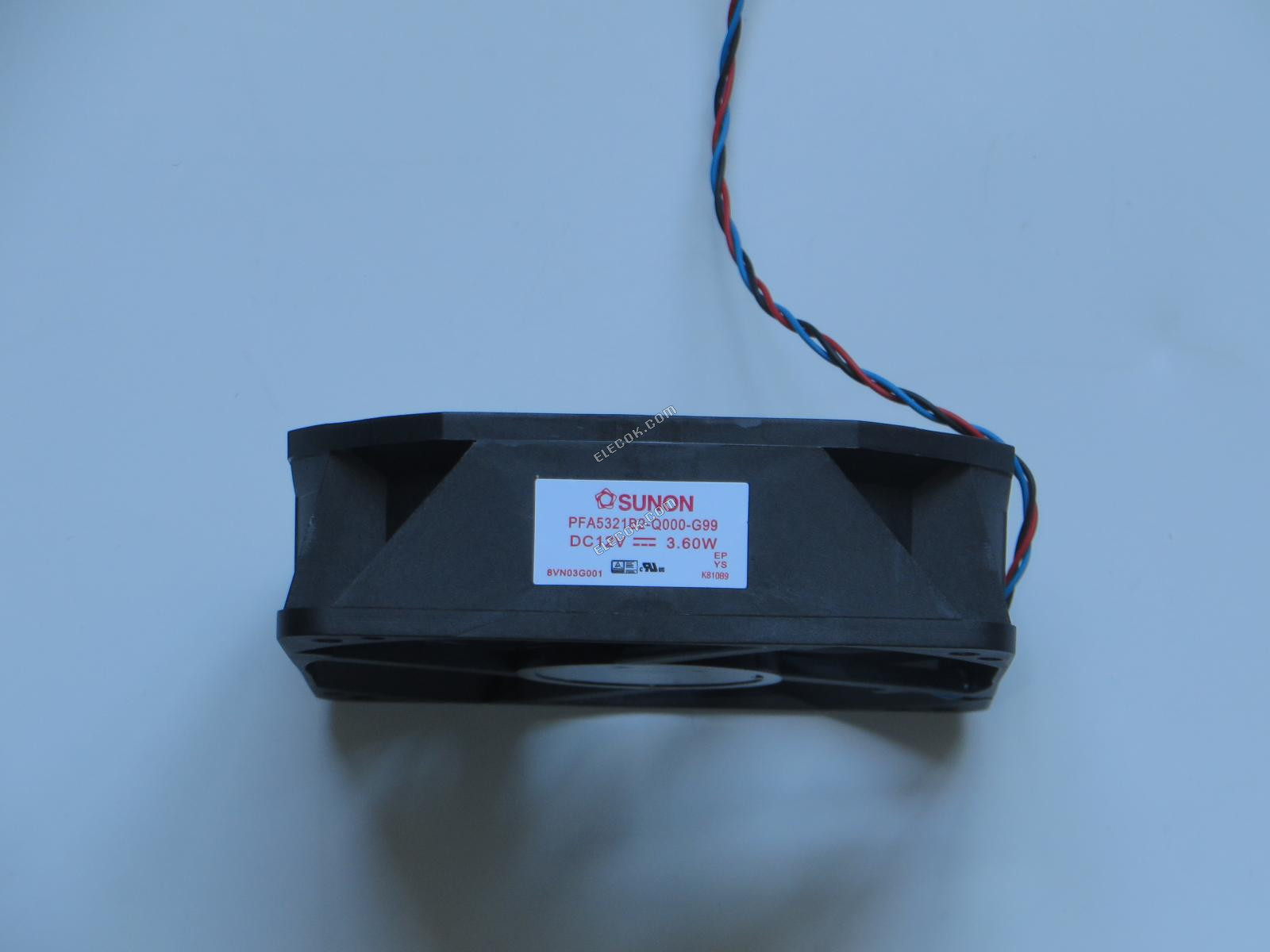 SUNON PFA5321B2-Q000-G99 12V 3.60W 3wires Cooling Fan 