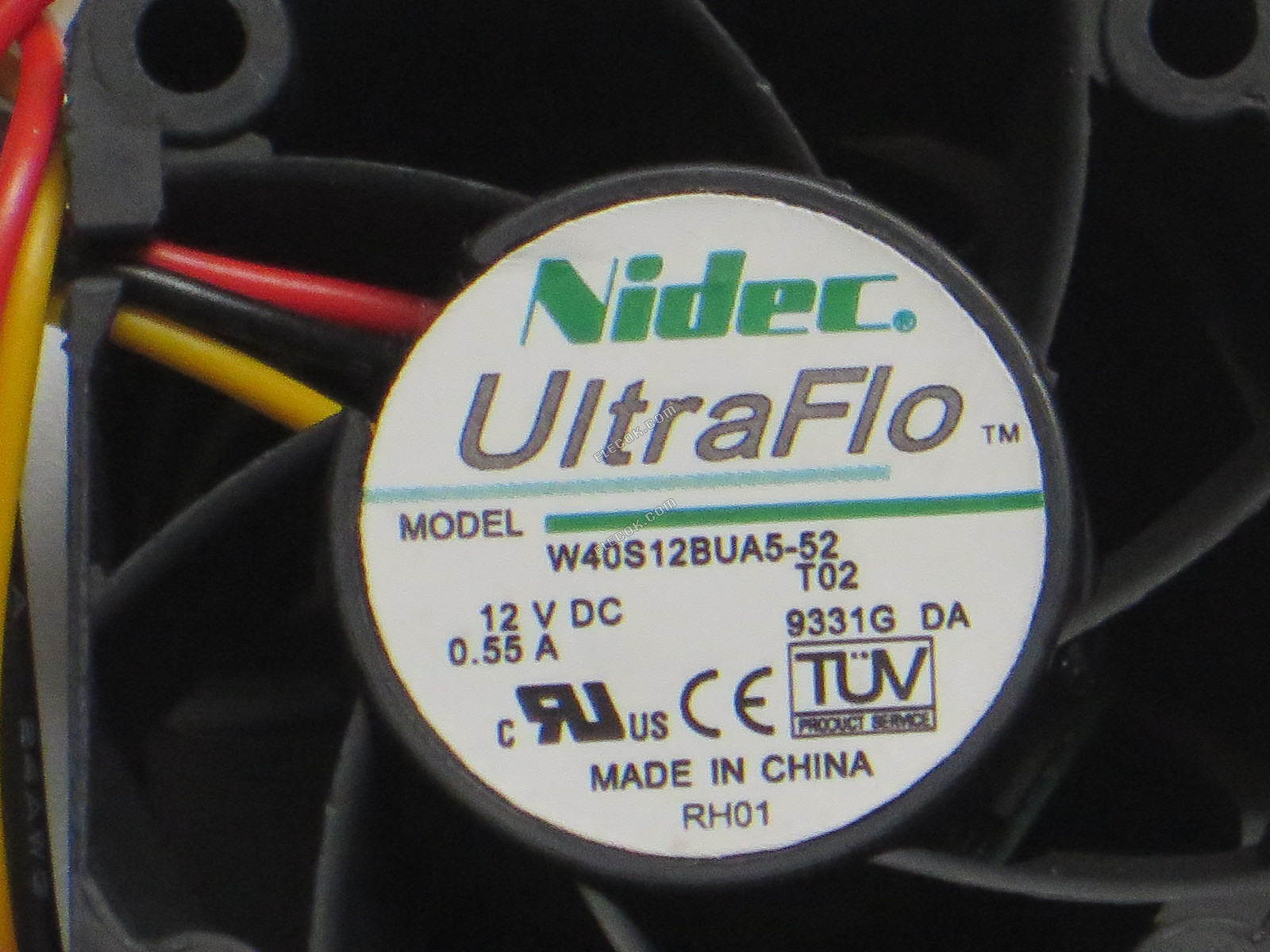 Nidec W40S12BUA5-52 12V 0.55A 3wires Cooling Fan refurbished 