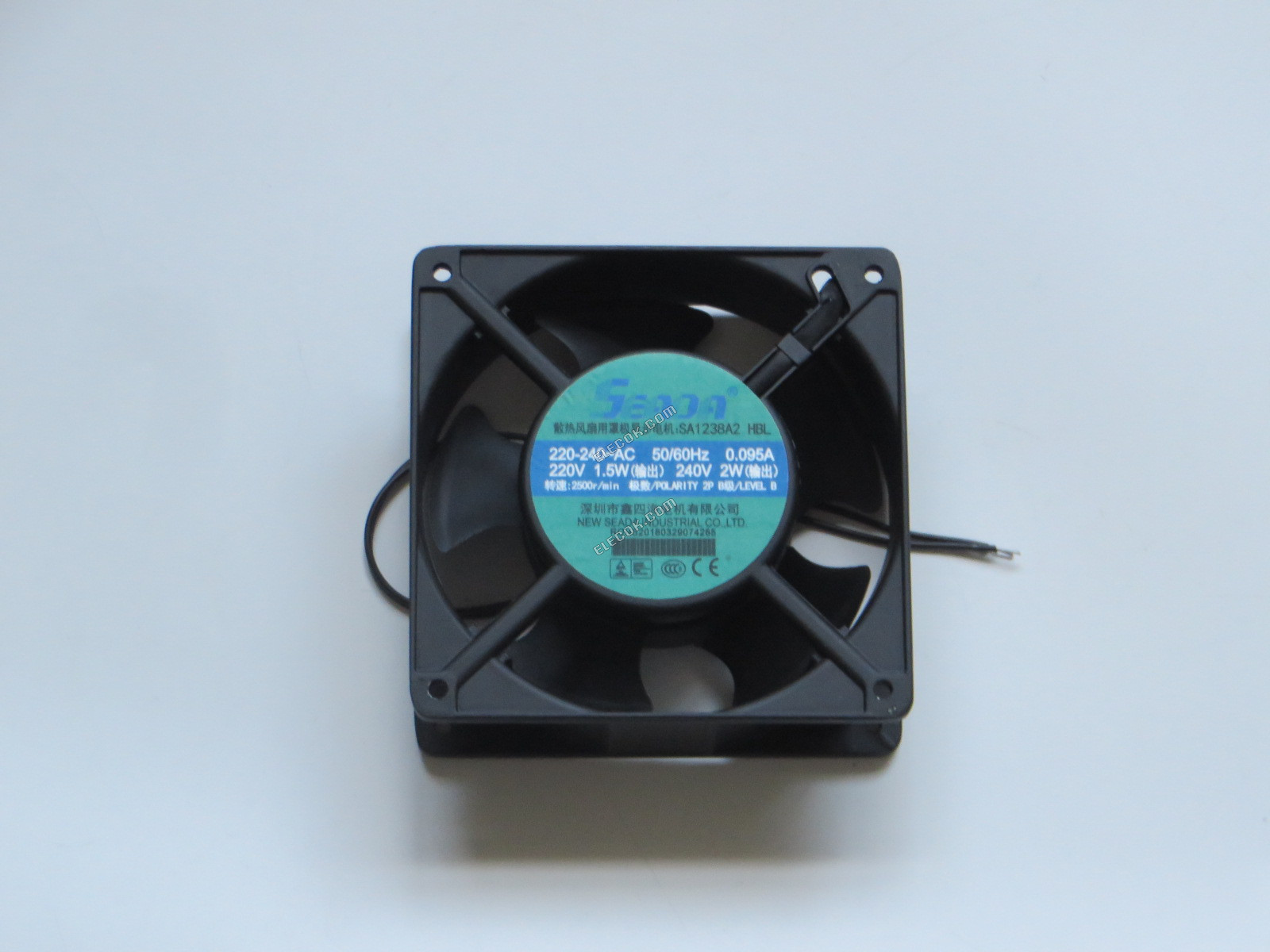 SEADA SA1238A2 HBL 220/240V 0.095A 2wires Cooling Fan 