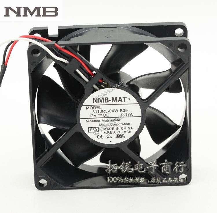 3110RL-04W-B39 8025 12V 0.17A NMB Radiating Fan 