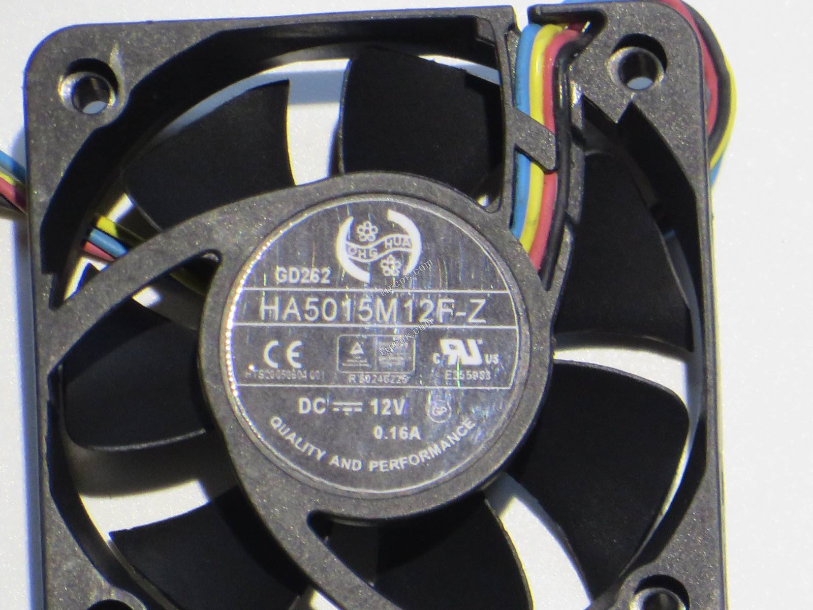 ONG HUA HA5015M12F-Z 12V 0,16A 4 ledninger Køleventilator 