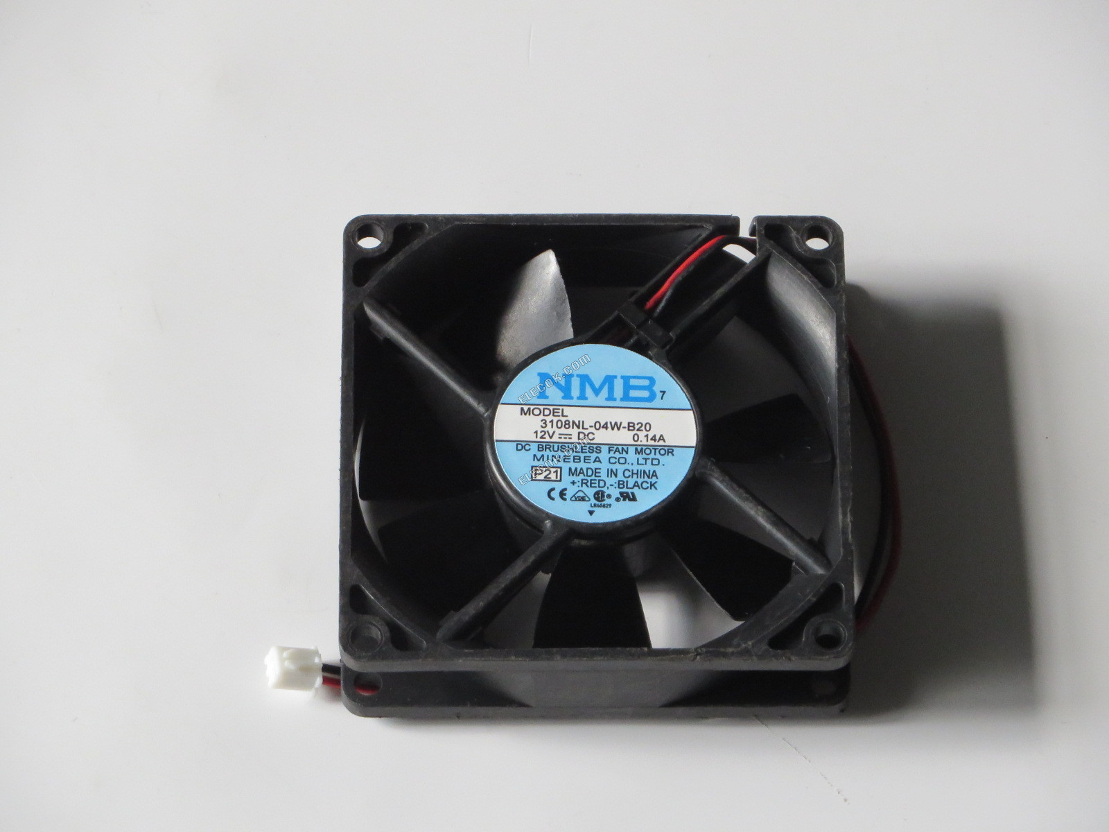 NMB 3108NL-04W-B20 12V 0,14A 1,32W 2 καλώδια ανεμιστήρας ψύξης 