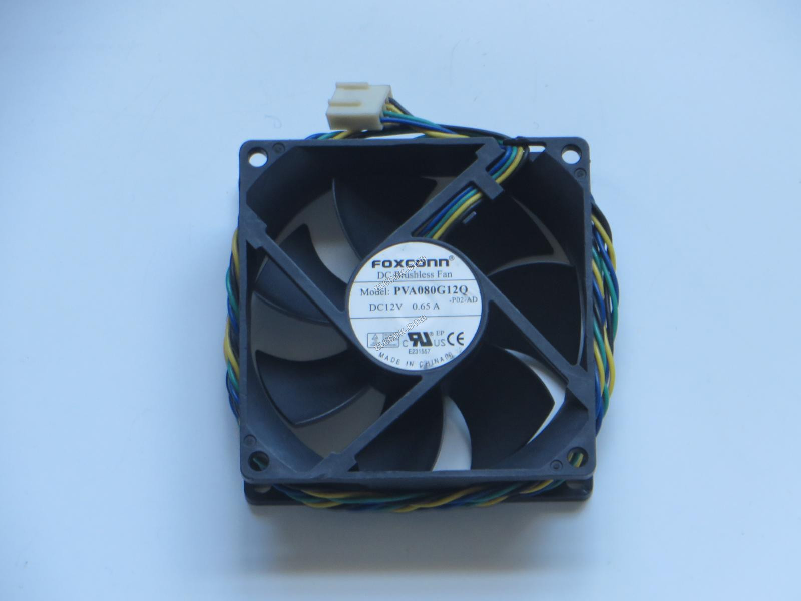 Foxconn PVA080G12Q-P02-AD 12V 0,65A 4fios Ventoinha 