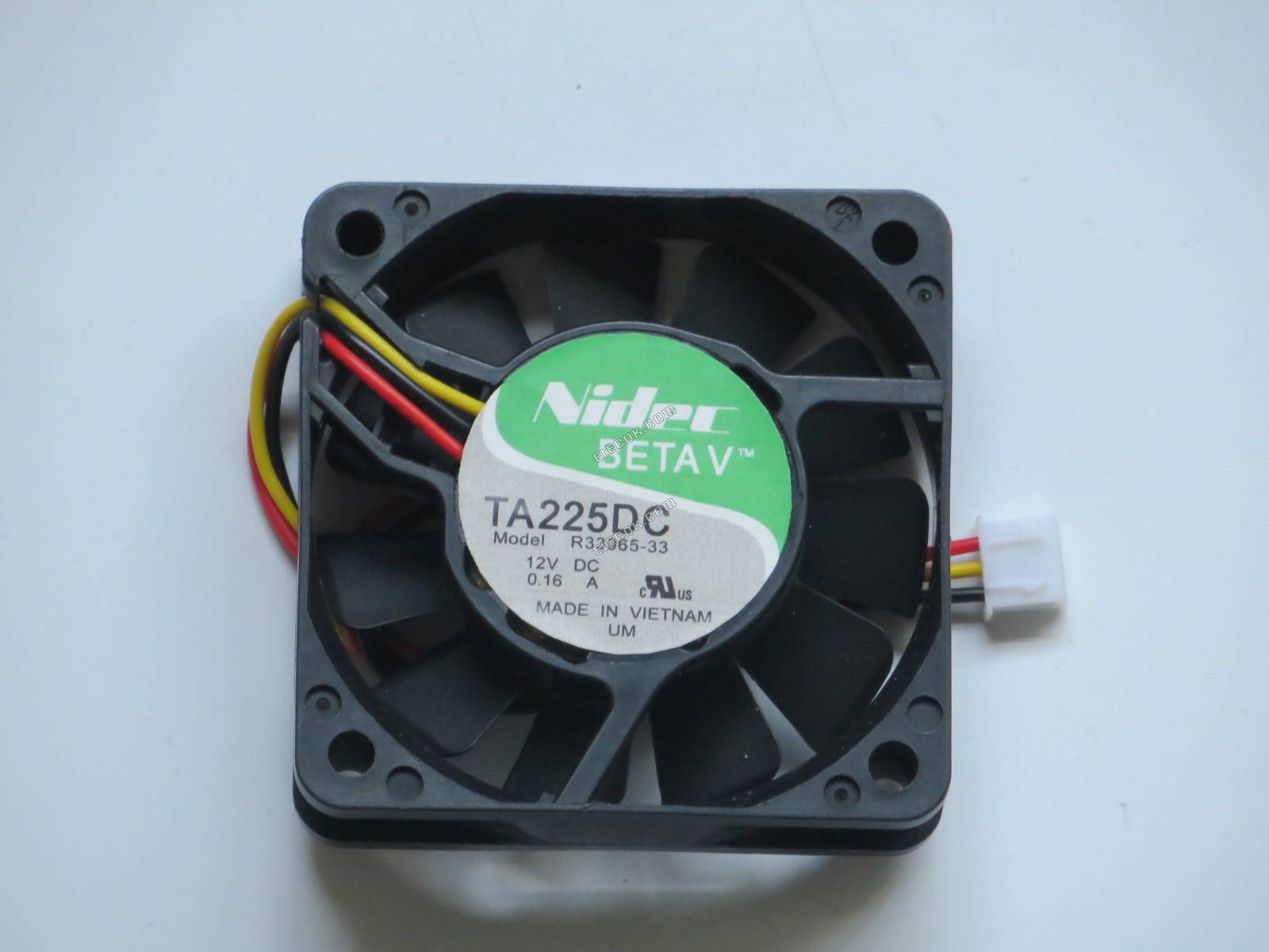 Nidec TA225DC R33965-33 12V 0.16A 3wires Cooling Fan 