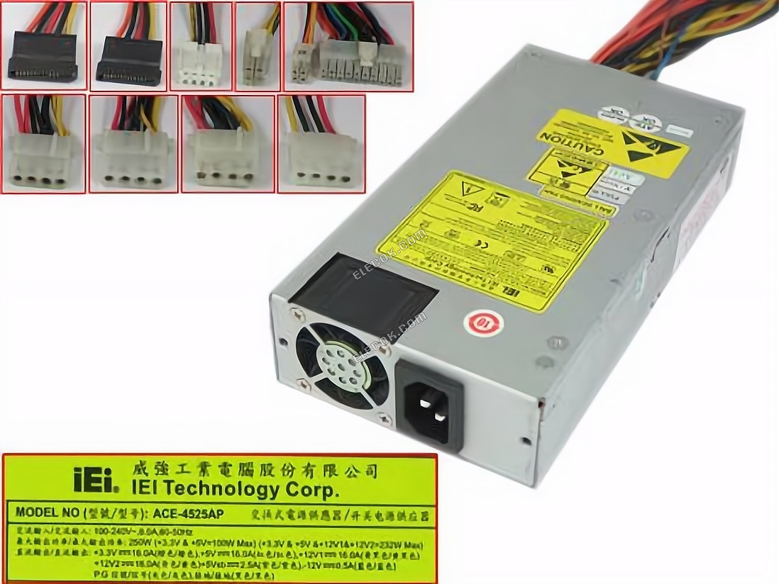IEI ACE-4525AP Serveur - Alimentation électrique 250W, ACE-4525AP, 1U, D'occasion 