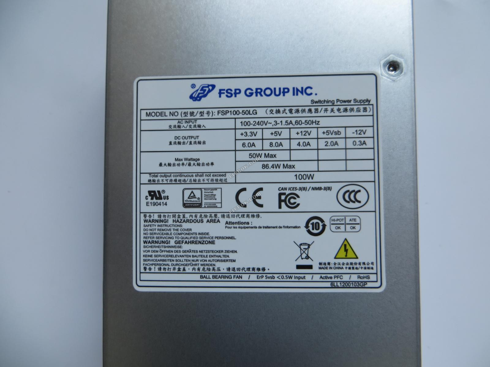 FSP Group Inc FSP100-50LG Fuente De Alimentación Para Servidor 100W, FSP100-50LG 