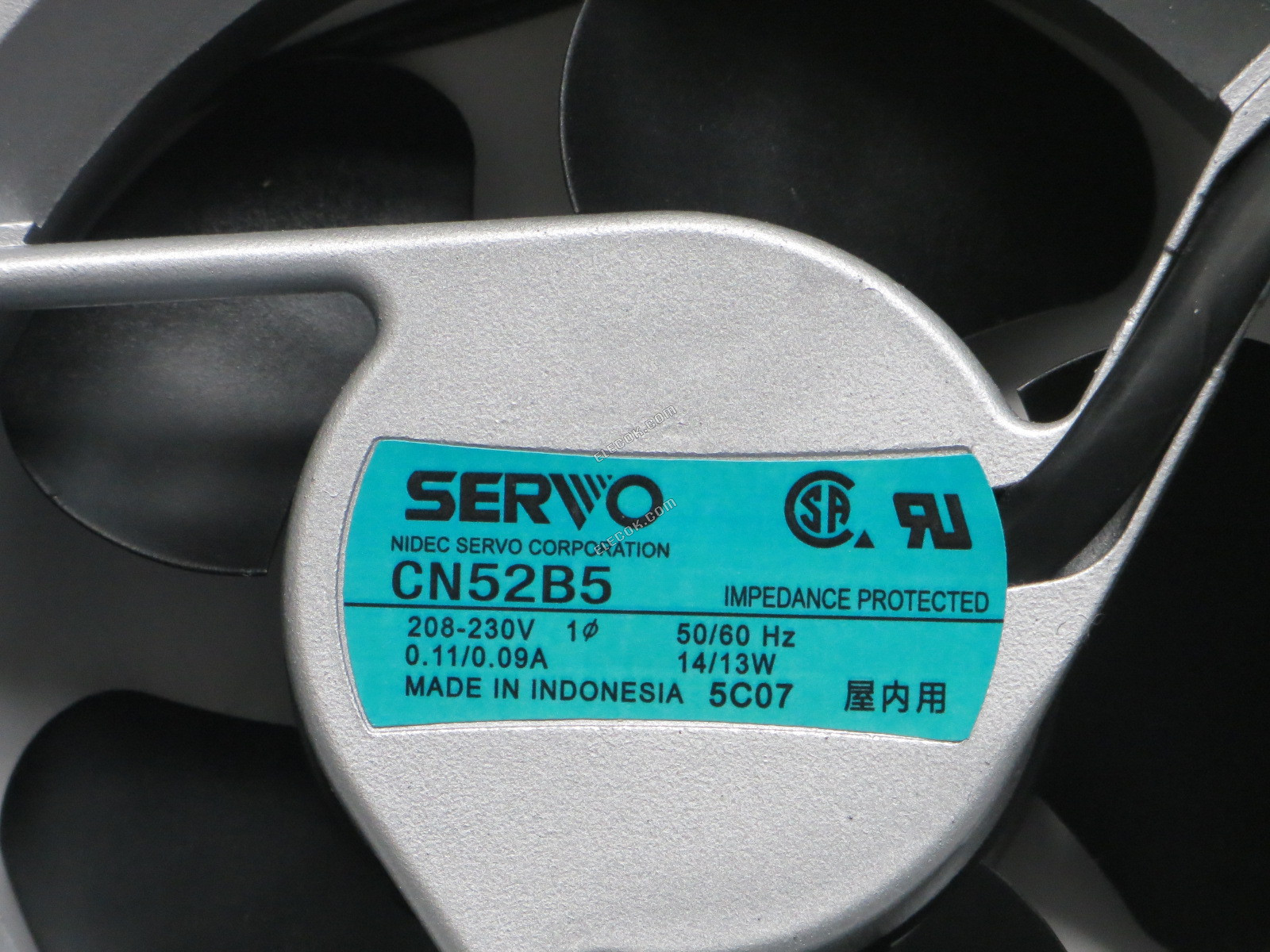 SERVO CN52B5 208/230V 0,11/0,09A 14/13W 2fios Ventoinha 