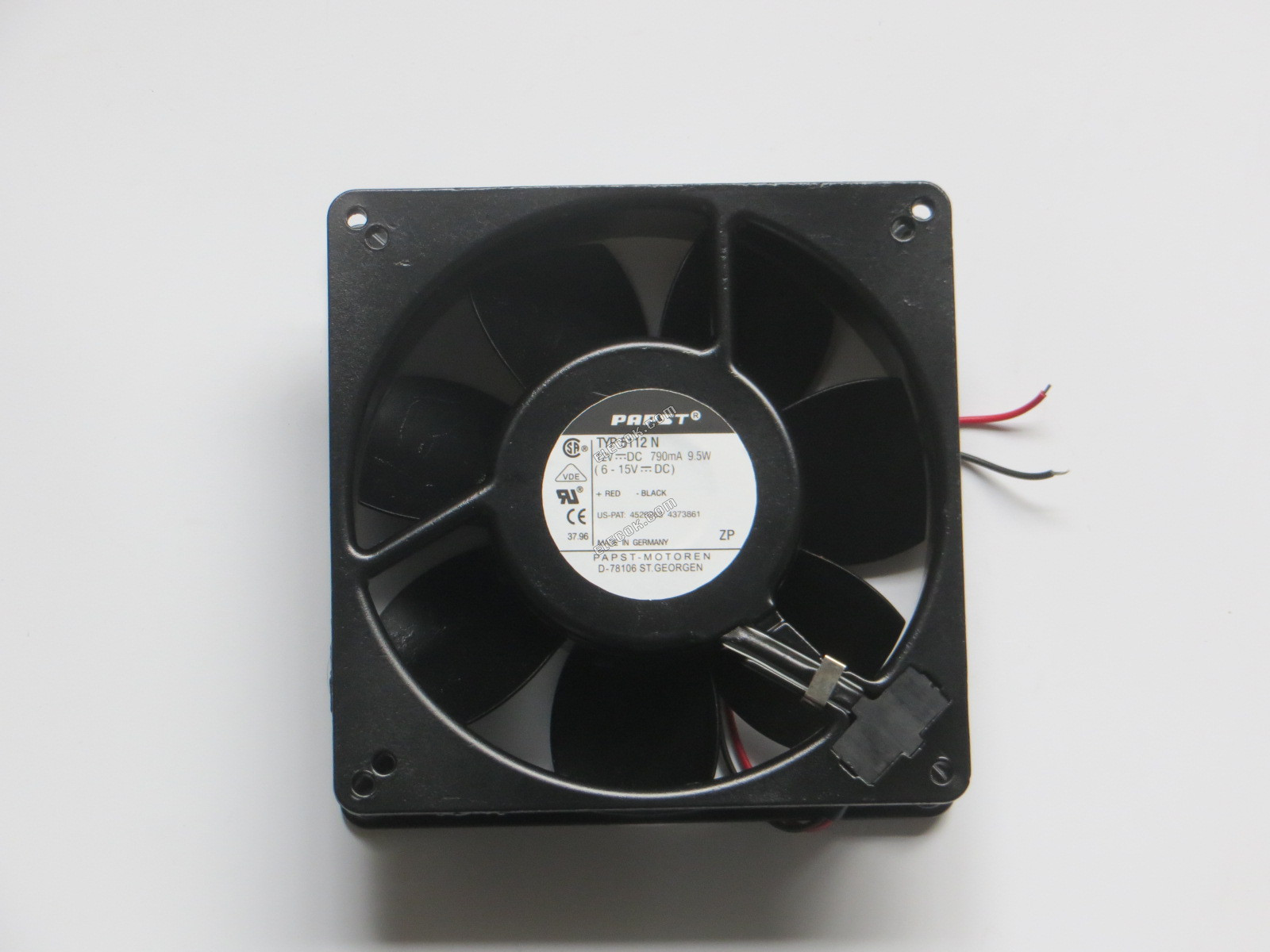 ebm-papst TYP 5112 N 12V 9,5W 2 kablar Fläkt 