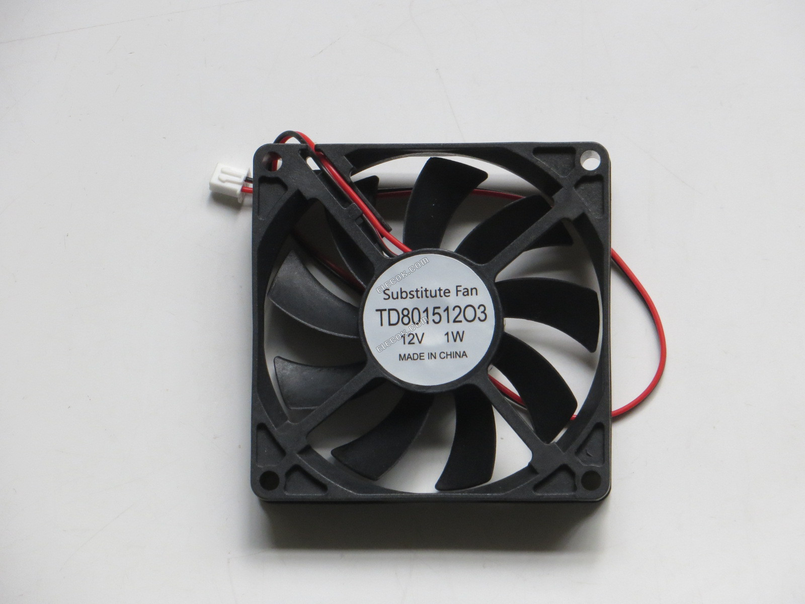 TD801512O3 12V 1W 2 draden Koelventilator, alternatief 
