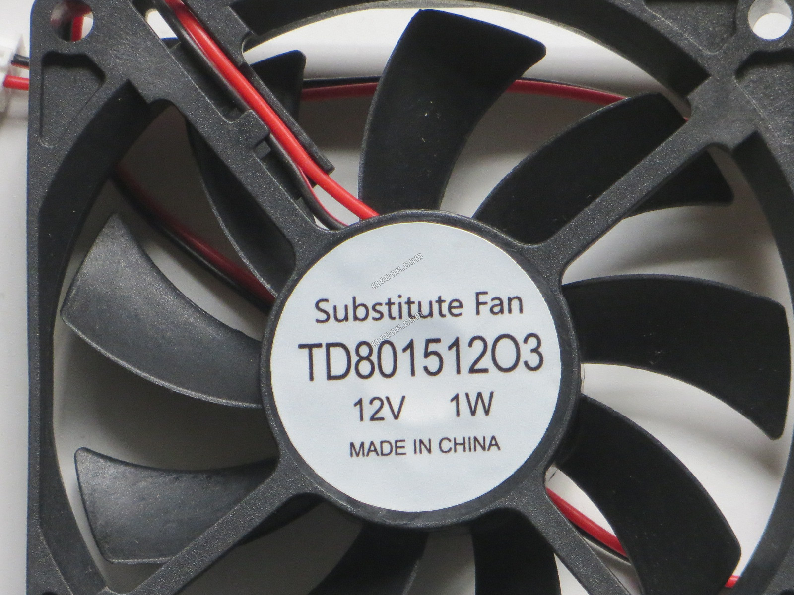 TD801512O3 12V 1W 2 draden Koelventilator, alternatief 