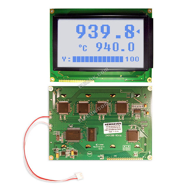 NHD-240128WG-BTGH-VZ# Newhaven Display LCD Graphic Affichage Module STN-Gray 144.0 x 104.0, substitut 