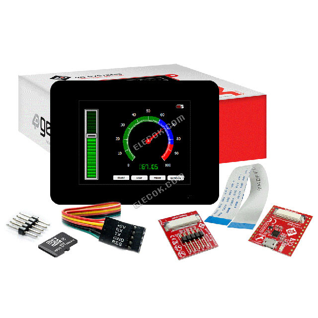 SK-GEN4-32DCT-CLB 4D Systems Pty Ltd Capacitive Graphic Lcd Display Module Transmissive Red, Green, Blue RGB TFT - Color I²C, SPI, TTL 3.2" 81.28mm 240 x 320 