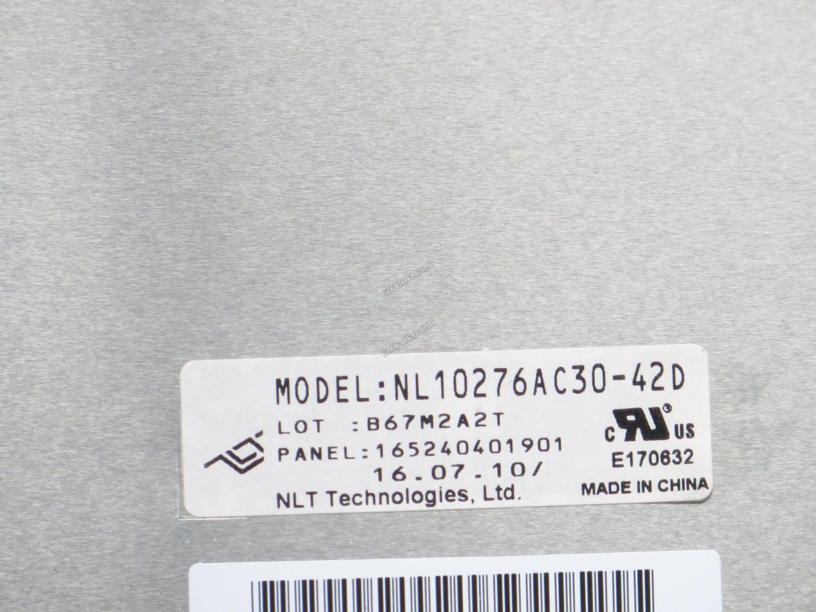 NL10276AC30-42D NLT 15" 1024*768 Panel LCD 