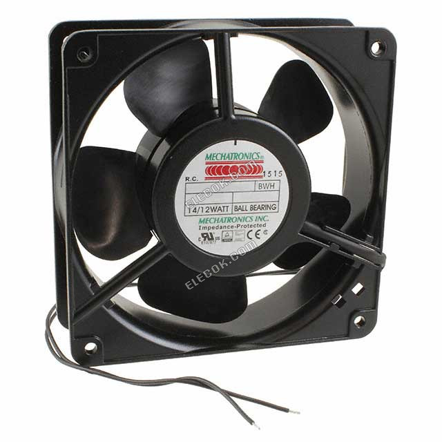 UF12A12-BWLR Mechatronics LüFTER AXIAL 120X38MM 115VAC DRAHT 2 Draht Anschlussleitungen 