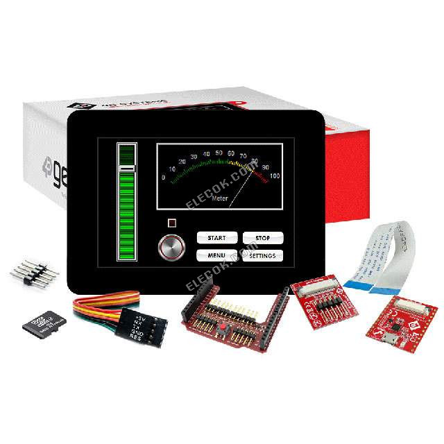 SK-GEN4-35DCT-CLB-AR 4D Systems Pty Ltd Capacitivo Graphic Pantalla LCD Módulo Transmisivo Rojo, Verde, Azul RGB TFT - Colorido Interfaz Paralela/Serial 3,5" 88.90mm 480 x 320 HVGA 