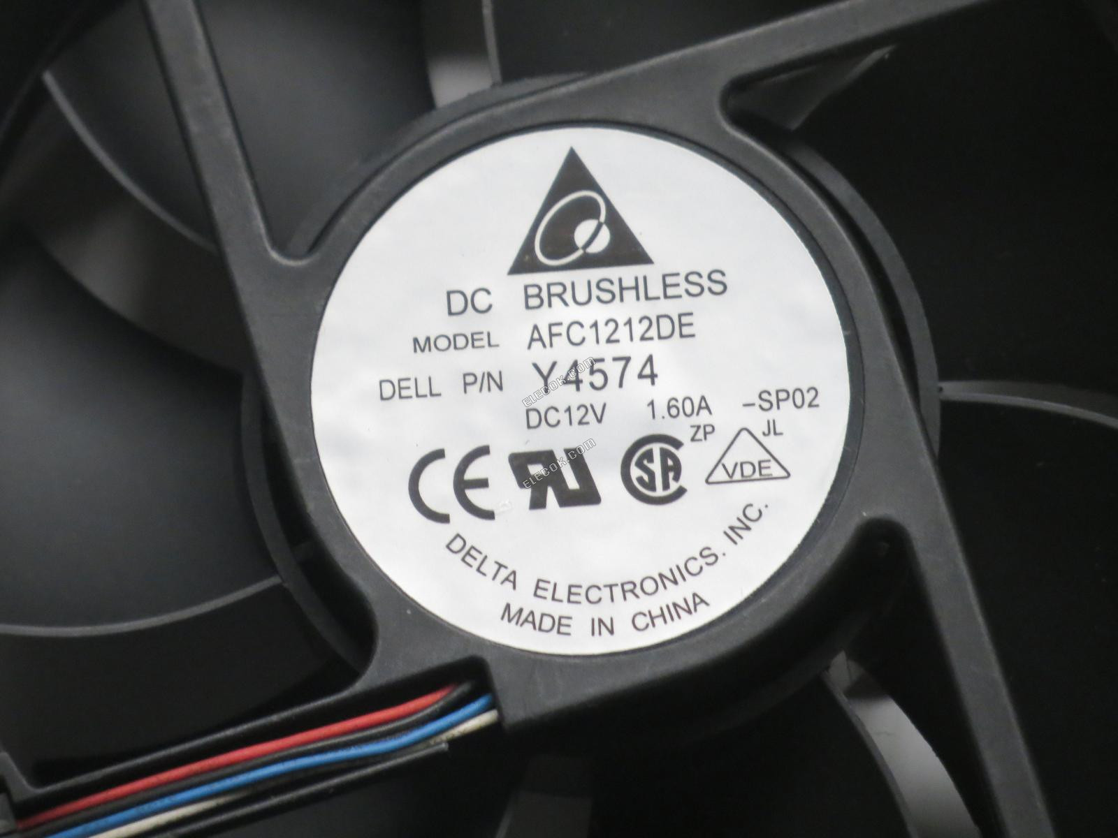 DELTA AFC1212DE 12V 1.60A 4 wires Cooling Fan 