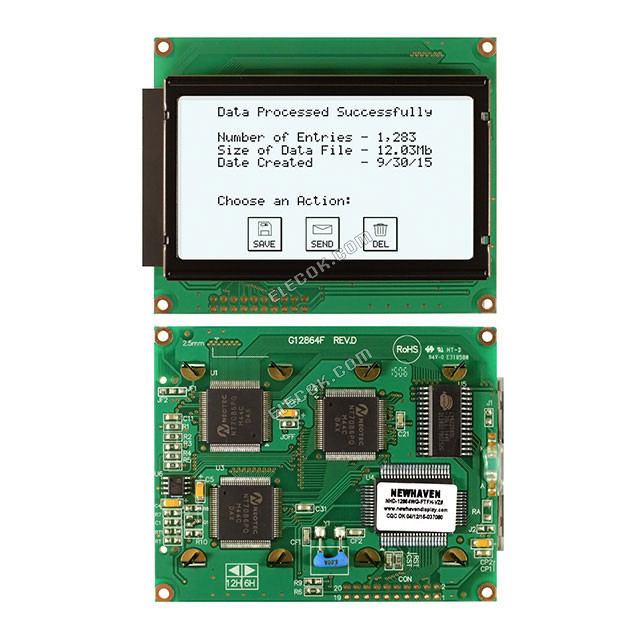 NHD-12864WG-FTFH-VZ# Newhaven Display LCD Graphic Display Module 128 x 64 FSTN(+) 87.0 x 70.0