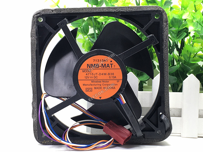NMB-MAT 4715JT-D4W-B36, 12v 0,13A 4 drähte Minebea Server-Quadrat Lüfter 