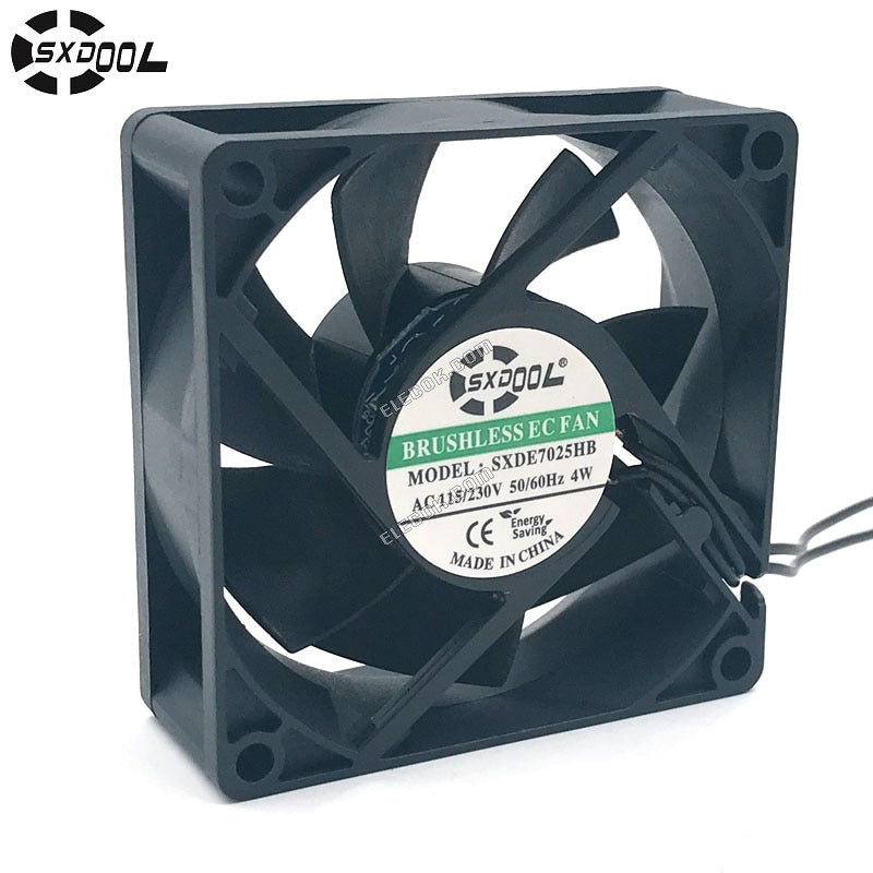 SXDOOL SXDE7025HB wentylator chłodzący 110V 115V 220V 230V 7025 70*70*25mm 70mm 4W 3500RPM 27.6CFM osiowy cooler 2 Linie 