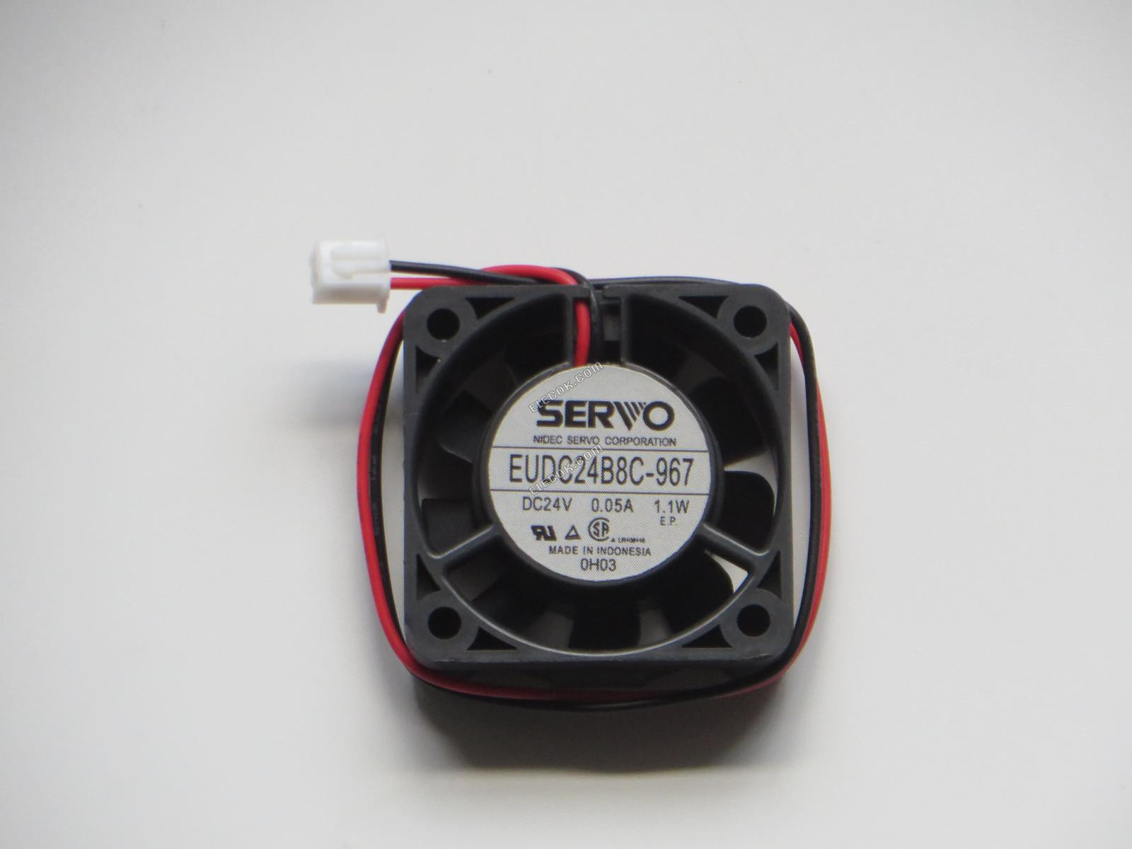 SERVO EUDC24B8C-967 24V 0.05A 1.1W 2wires Cooling Fan, refurbished 