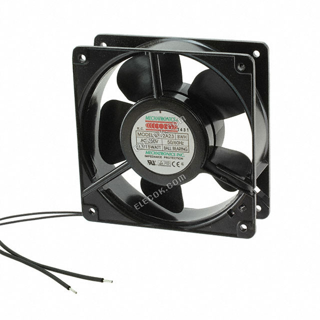 UF12A23-BWLR Mechatronics FAN AXIAL 120X38MM 230VAC WIRE 2 Wire Leads 