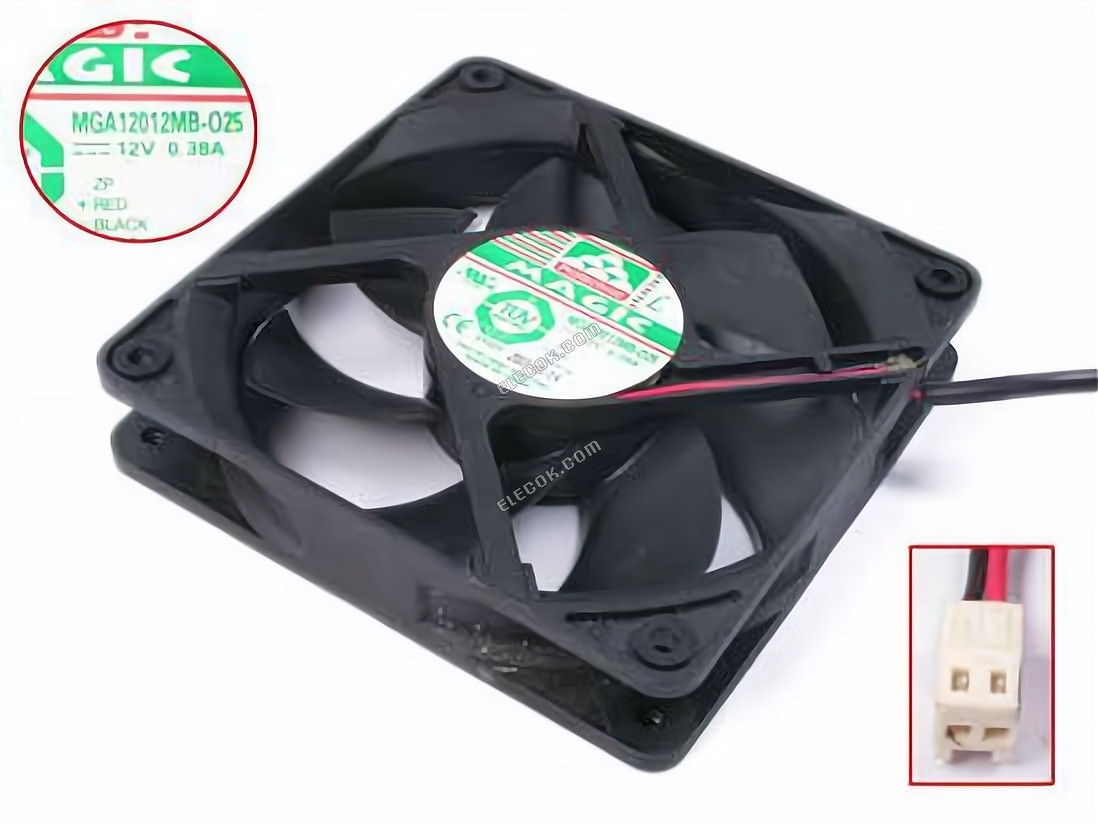MAGIC MGA12012MB-O25 12V 0.38A 2wires cooling fan 