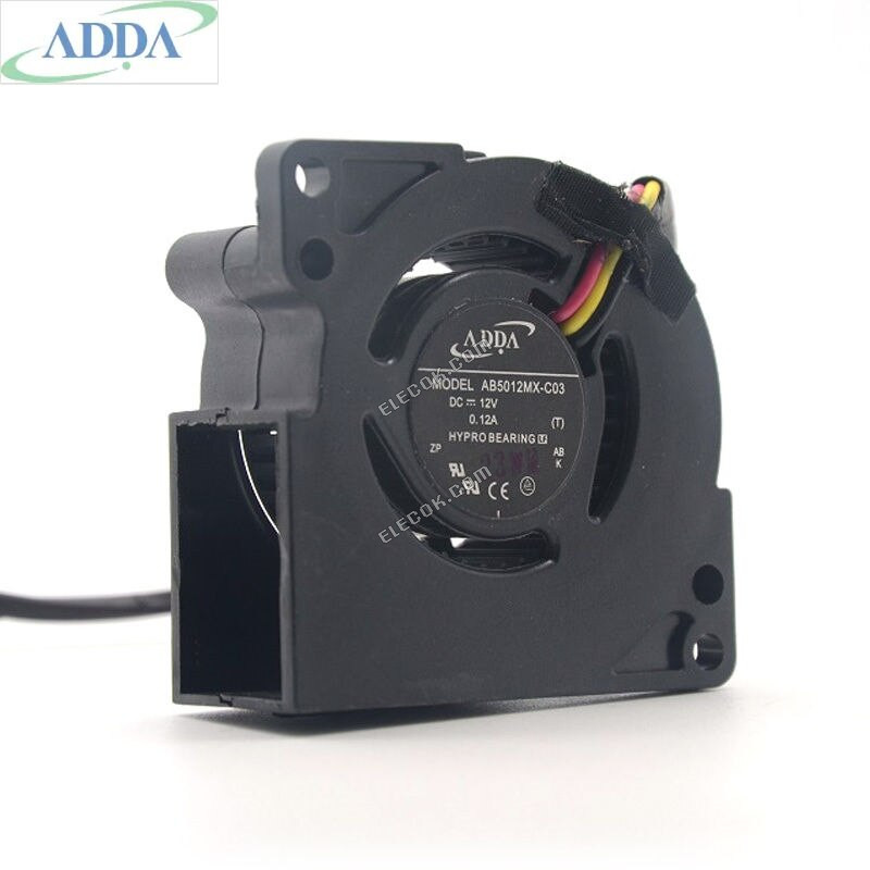 ADDA AB5012MX-C03 5020 5cm 12V 0,12A Turbo Wentylator Chłodzący 3wire 3-pin HYPRO 