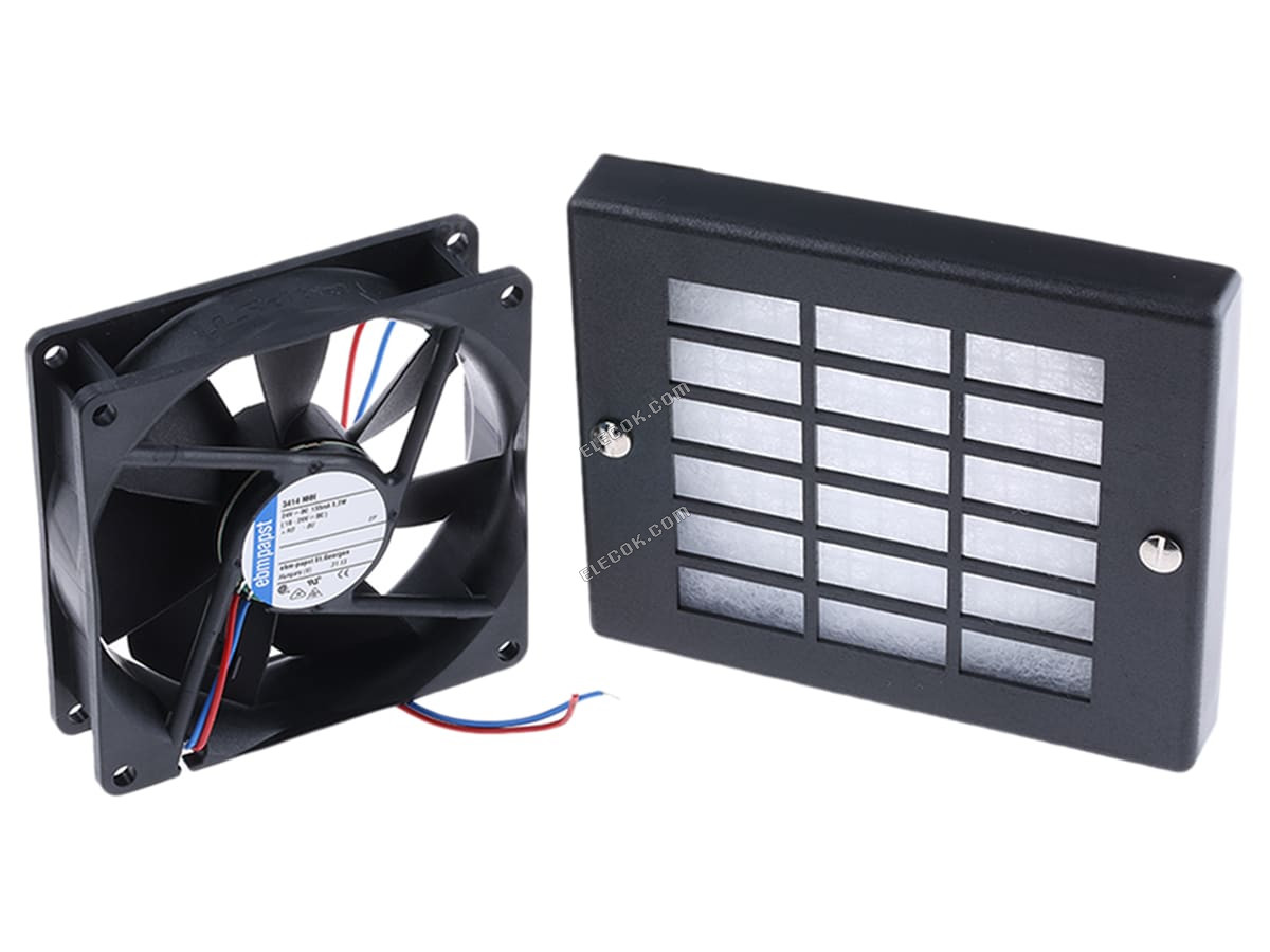 3414NHH-KR1 ebm-papst, 18 → 26 V dc, DC Axial Fan Kit, 92 x 92 x 25mm, 102m³/h, 2.7W 