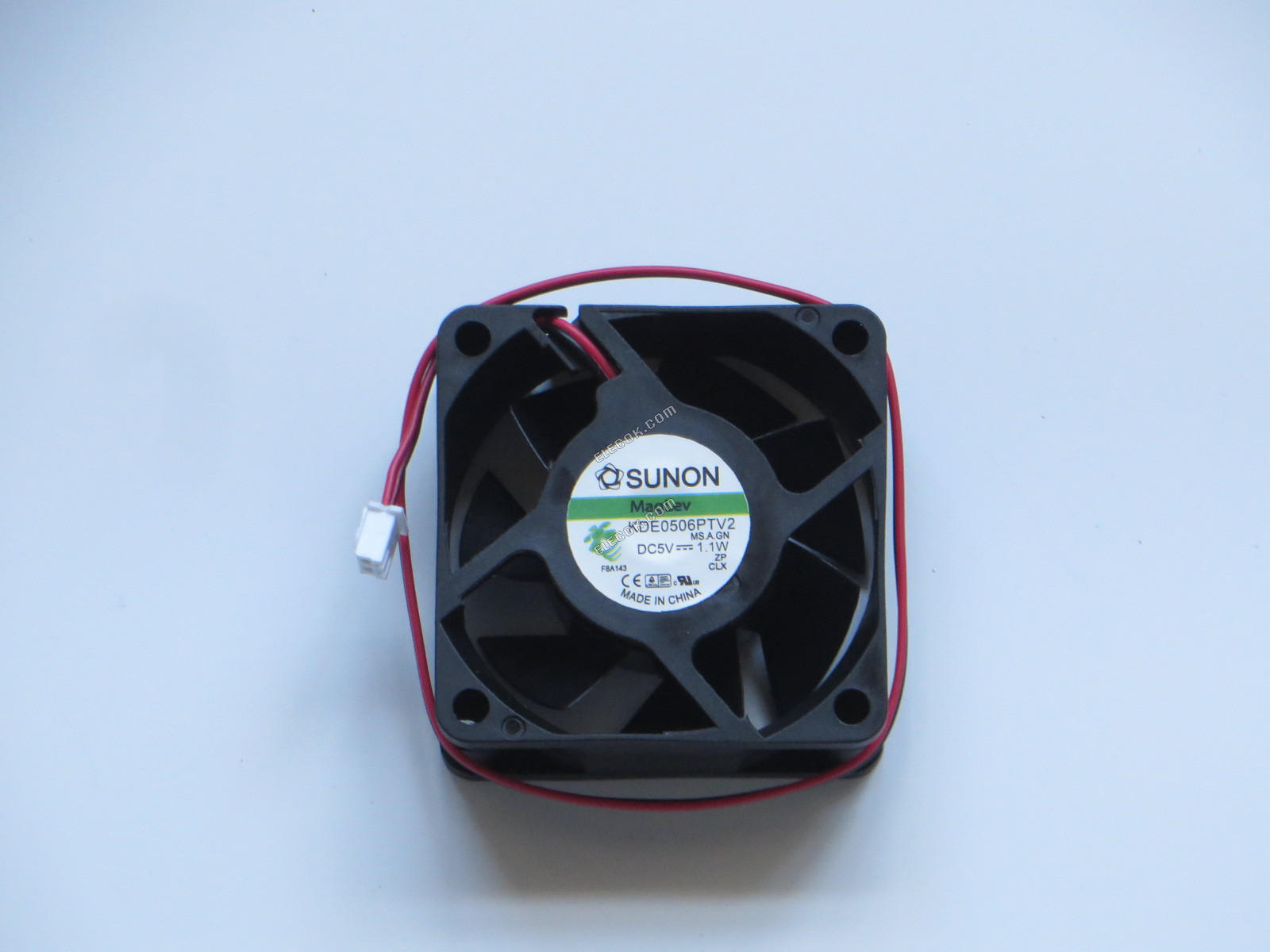 SUNON KDE0506PTV2 MS.A.GN DC 5V 1.1W 2線冷却ファン, sq60x60x25mm, 代替品
