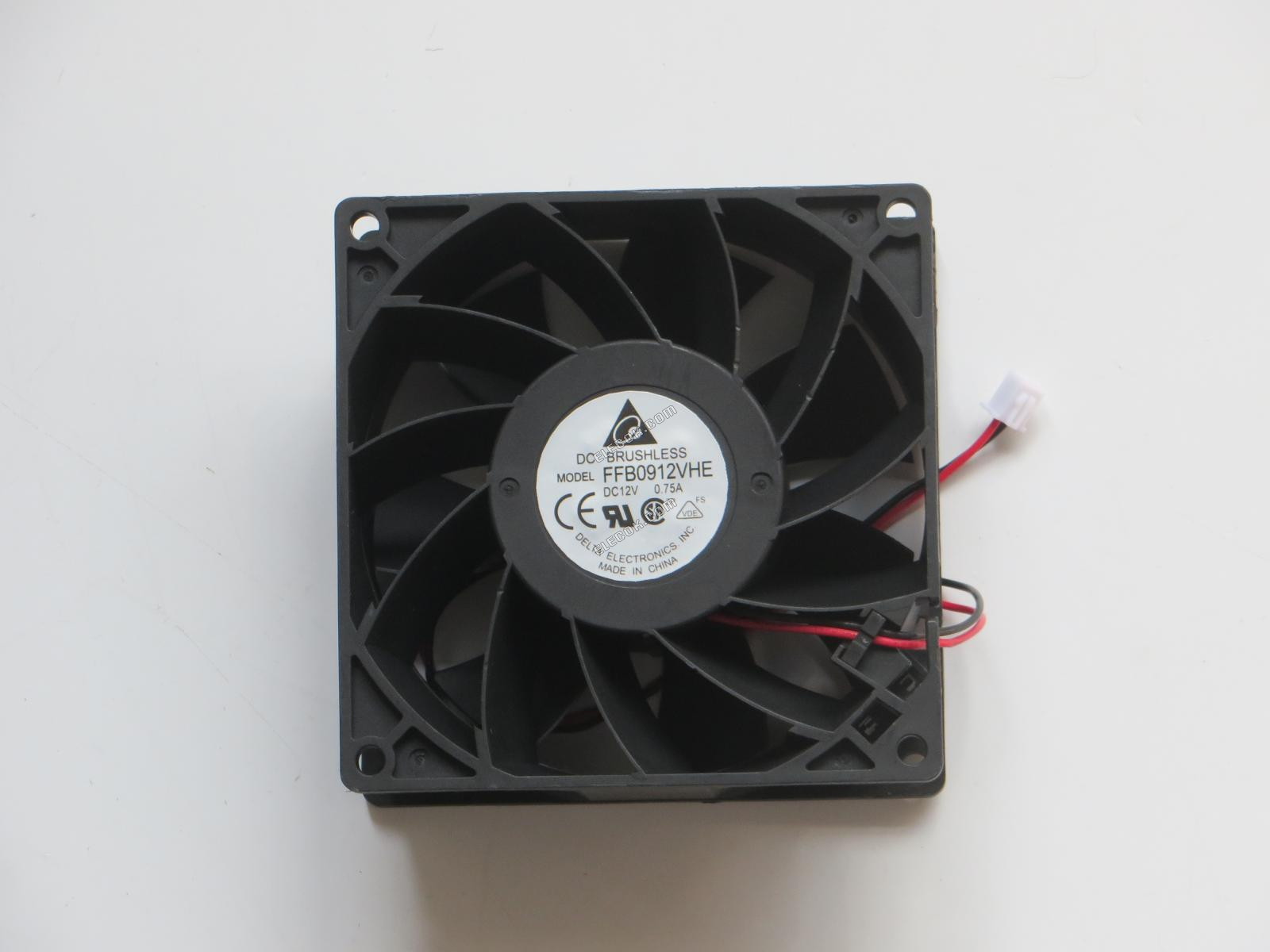 DELTA FFB0912VHE 12V 0,75A 6W 2 καλώδια ανεμιστήρας ψύξης 
