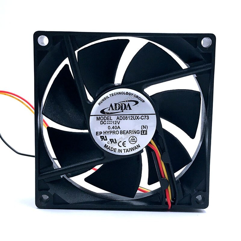 ADDA AD0812UX-C73 80*80*20mm DC12V 0.40A Server Växelriktare Förpackning Kylfläkt 