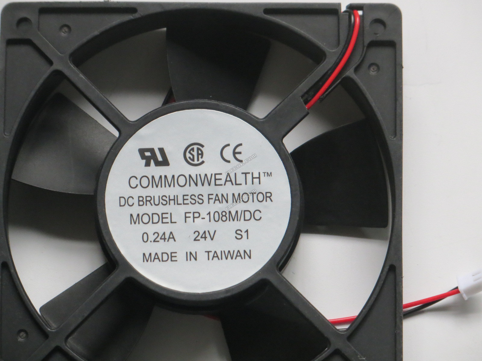 COMMONWEALTH FP-108M/DC S1 24V 0.24A 2wires Cooling Fan Refurbished 