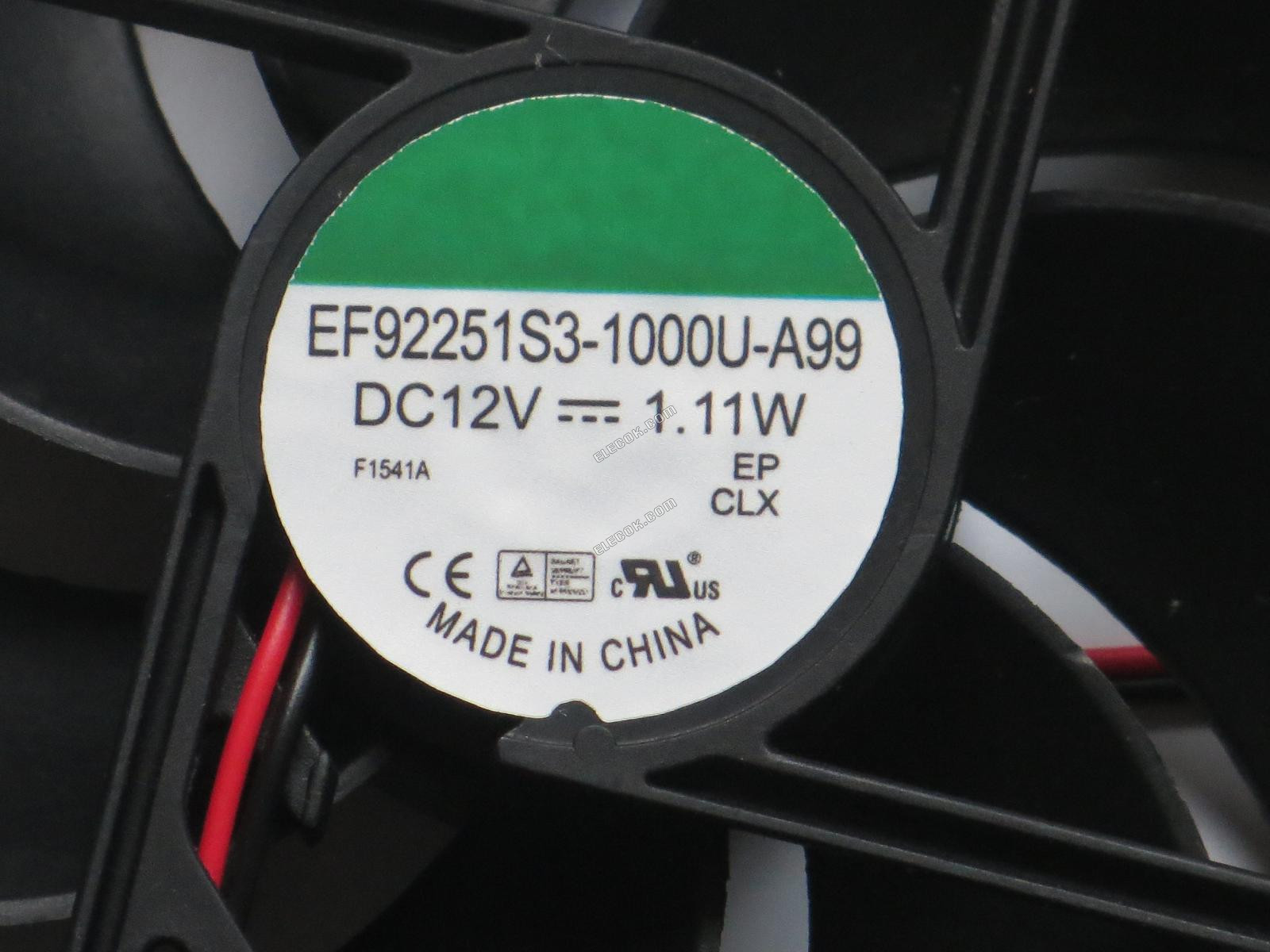 Sunon EF92251S3-1000U-A99 12V DC 1.11W 2wires Cooling Fan 