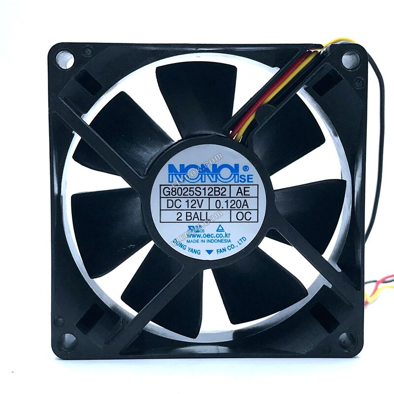 NONOISE G8025S12B2 Server-firkantet Ventilator G8025S12B2, AE 