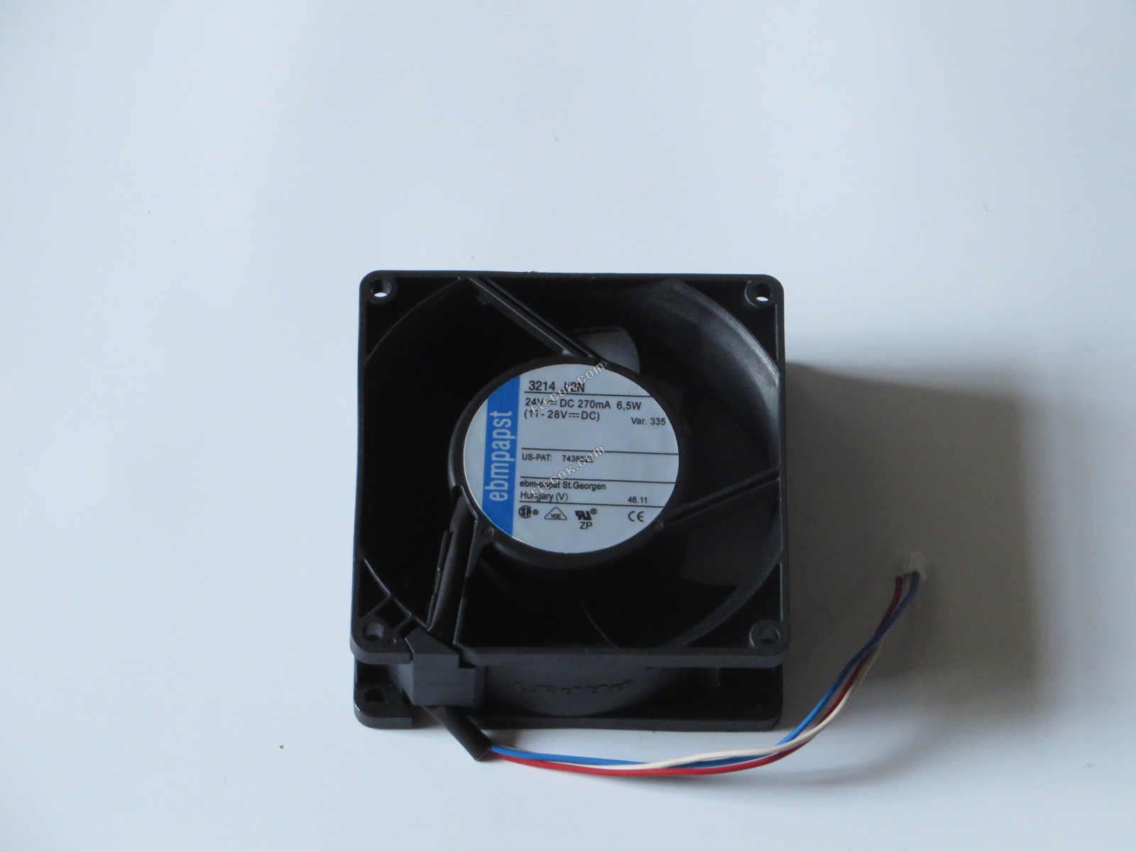 Ebmpapst 3214J/2N 24V 270mA 6,5W 3 fili Ventola Di Raffreddamento con bianca connettore, Ristrutturato 