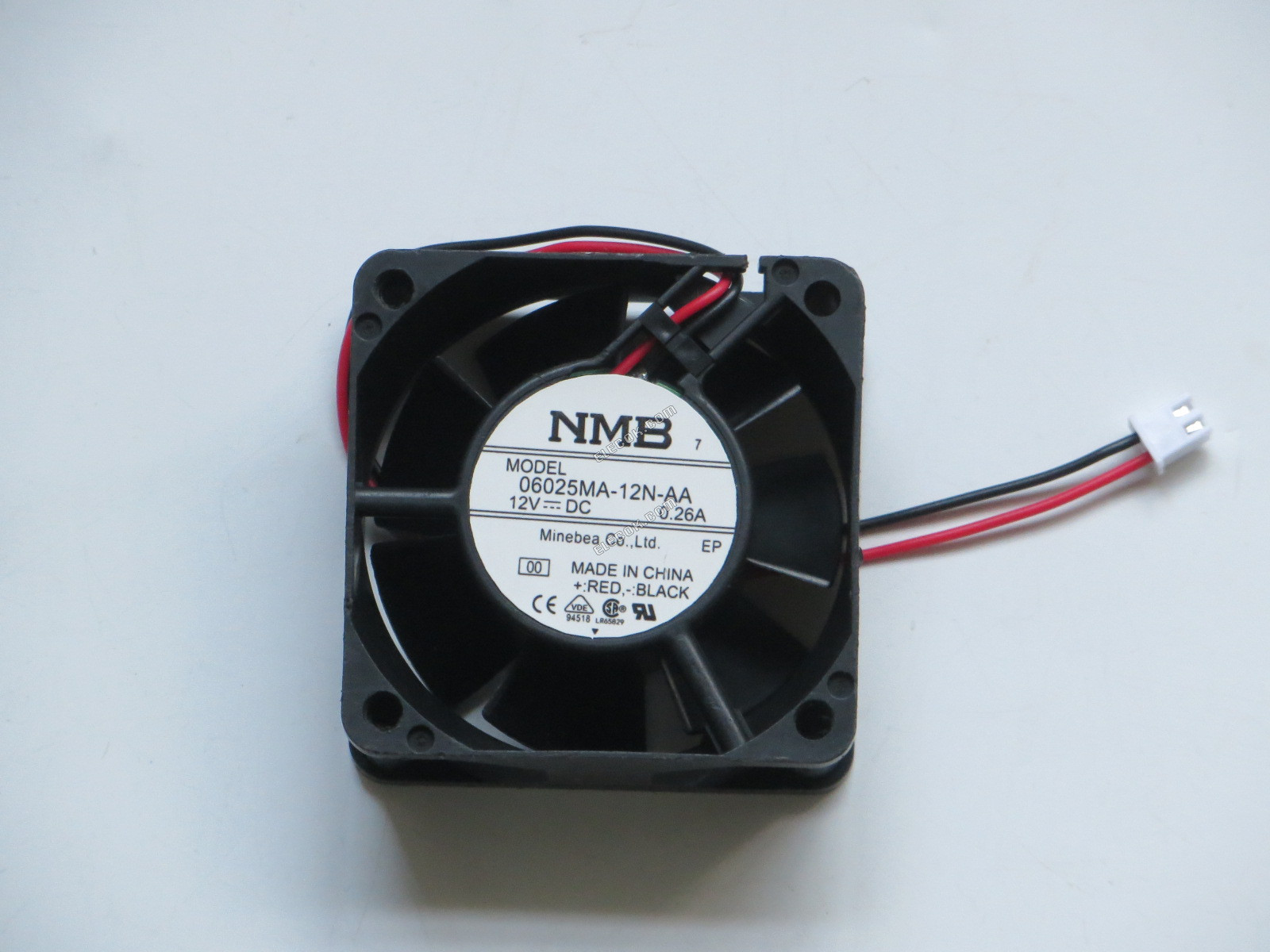 NMB Technologies 06025MA-12N-AA-00 12V DC 0,26A 2 drähte Kühllüfter 