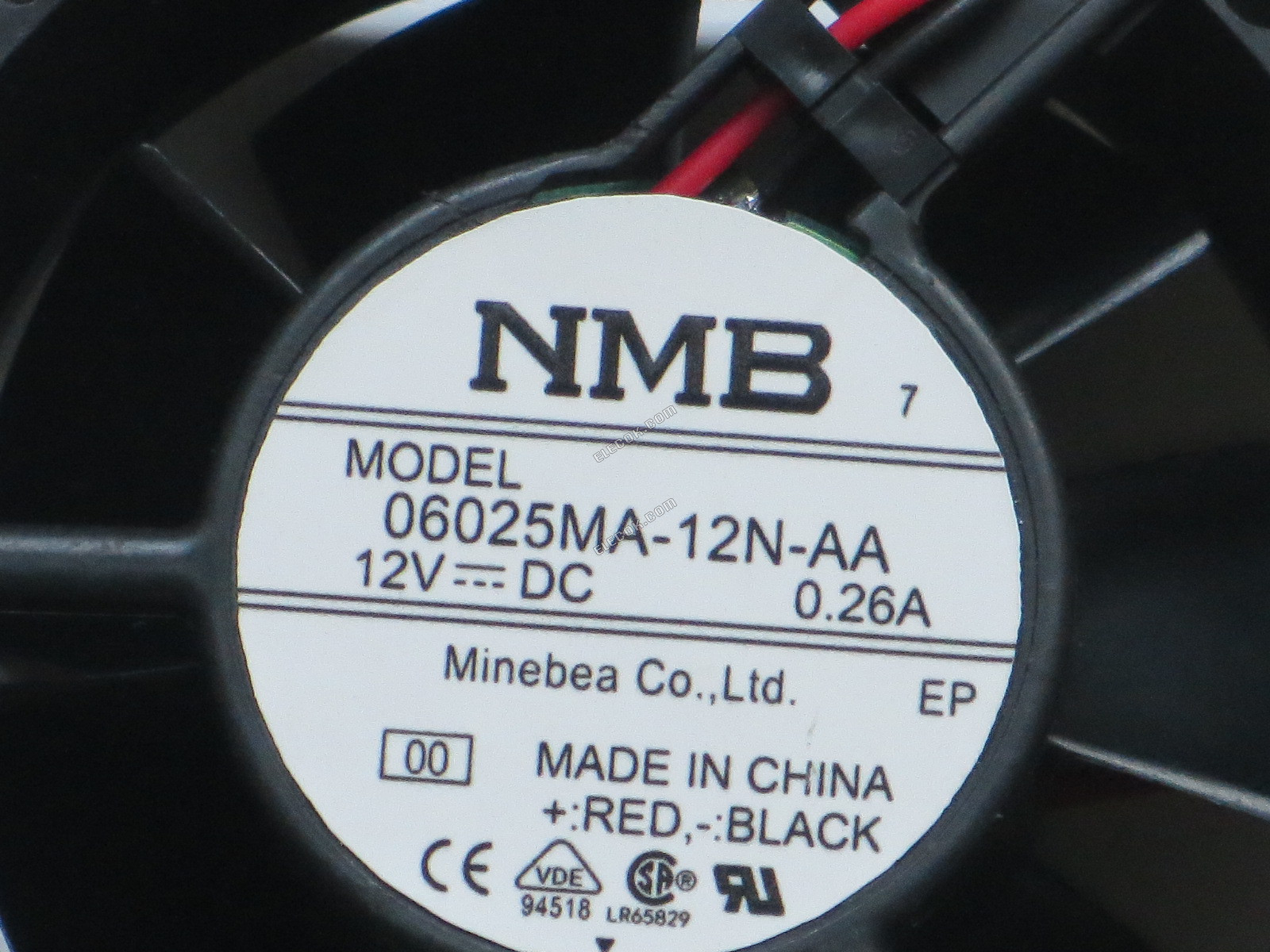 NMB Technologies 06025MA-12N-AA-00 12V DC 0,26A 2 drähte Kühllüfter 