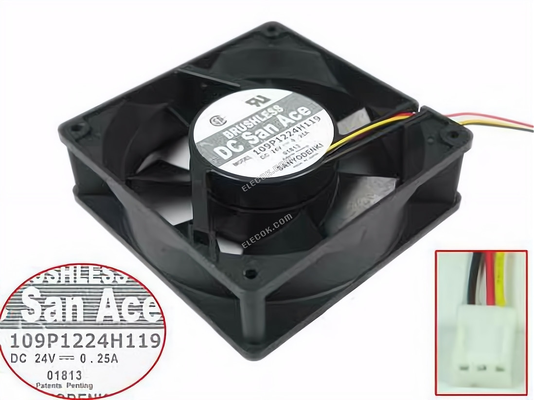 Sanyo 109P1224H119 12038 24V 0,25A 12cm Lüfter 