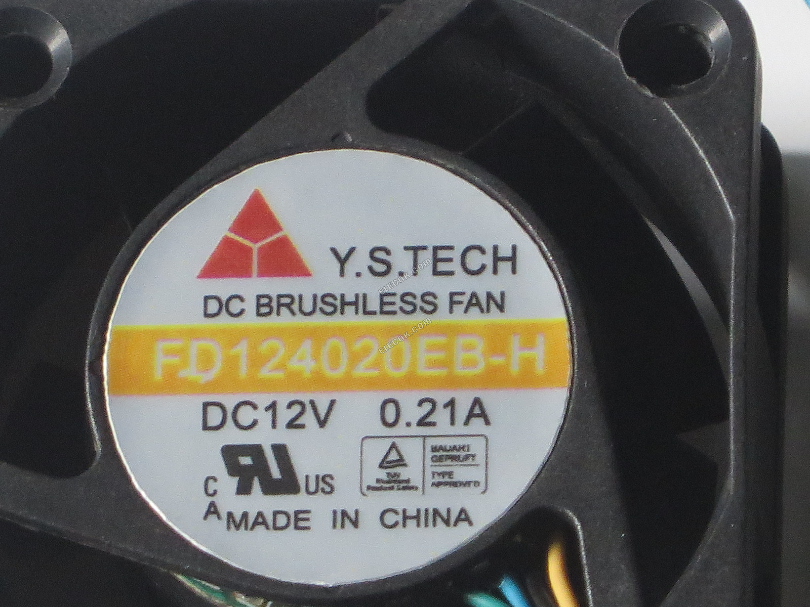 Y.S.TECH FD124020EB-H 12V 0.21A 4wires cooling fan 