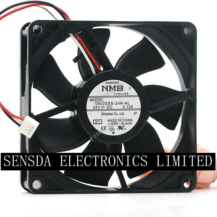 NMB 08025SS-24N-AL 8cm 8025 DC 24V 0,12A Ventilateur De Refroidissement 3100RPM 41.3CFM 