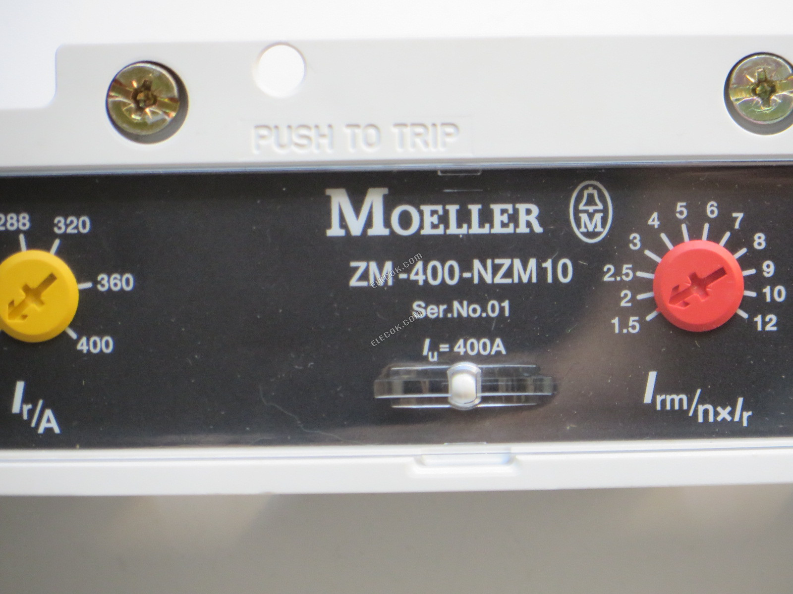 KLOCKNER MOELLER 690 VAC 50/60 HZ 400 A W ZM-400-NZM10-NA TRIP UNIT