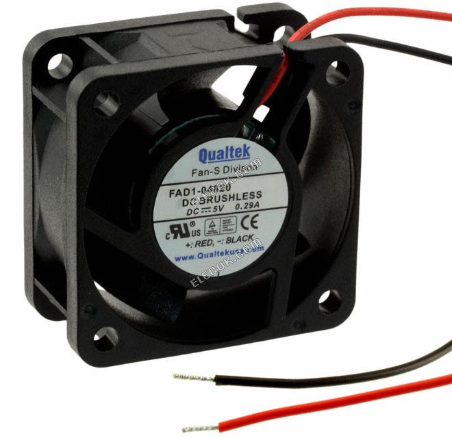 Qualtek FAD1-04020BHHW11 5V 0.25A 1.25W 2wires Cooling Fan 