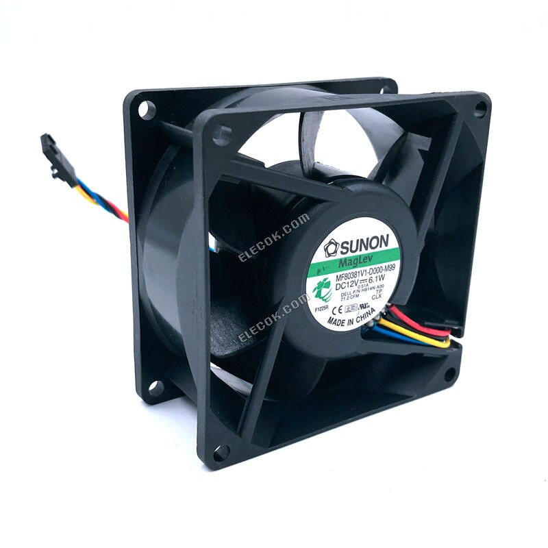 SUNON MF80381V1-D000-M99 DC 12V 6,1W 4 fili Ventola 