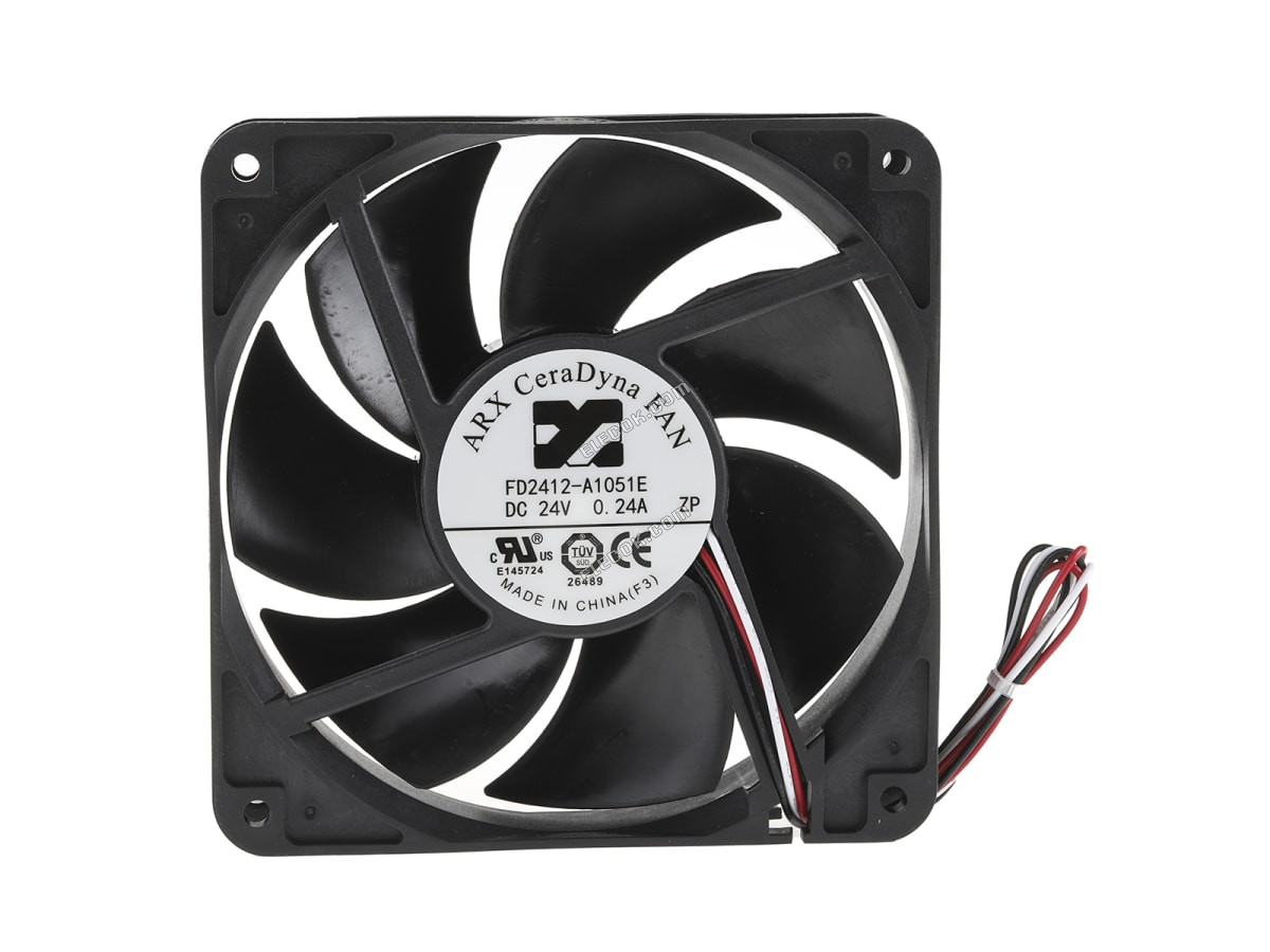 FD2412-A1051E2AL ARX, 24 V dc, DC Axial Fan, 120 x 120 x 25mm, 180.8m³/h, 5.52W 