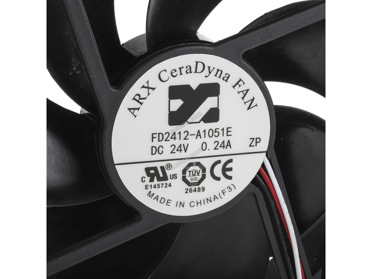 FD2412-A1051E2AL ARX, 24 V dc, DC Axial Fan, 120 x 120 x 25mm, 180.8m³/h, 5.52W 