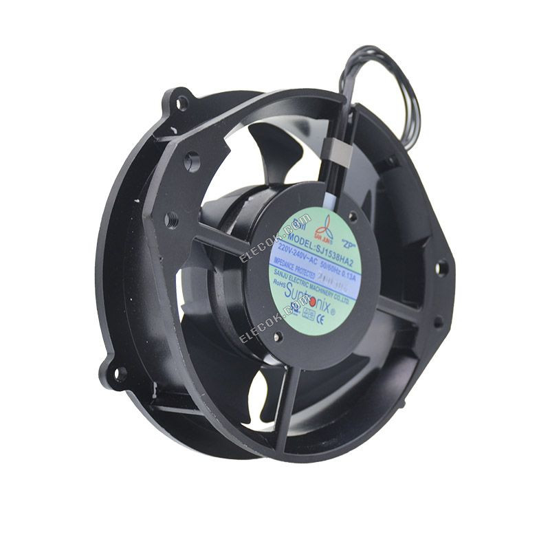 SANJU SJ1538HA2 220V 0.13A 22W 2wires Cooling Fan 