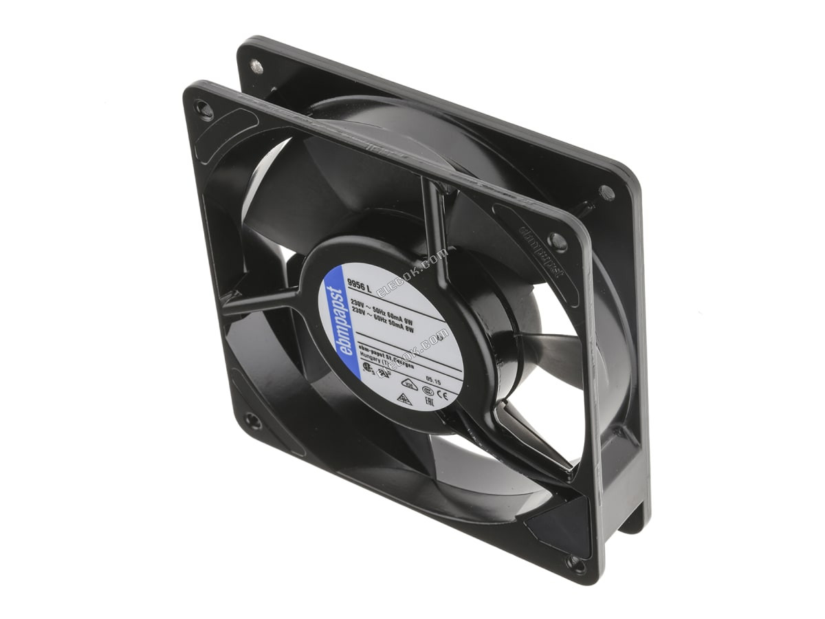 9956L-KR1 ebm-papst, 230 V prąd zmienny (ac), PRąD ZMIENNY (AC) Osiowy Wentylator Kit, 119 x 119 x 25mm, 84m³/h, 9,5W 
